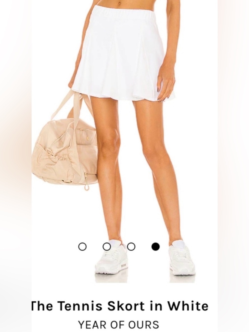 Year of Ours Women’s The Tennis Skort Athletic Skirt White Small Elastic Waist - Picture 6 of 8